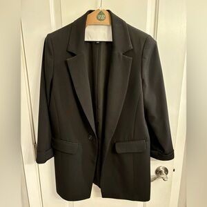River Island Oversized Black Blazer, Size 8